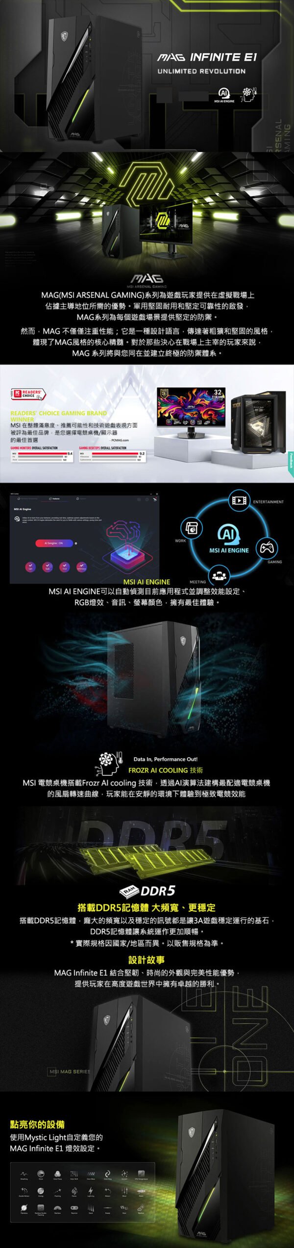 微星MSI Infinite E1 電競桌機-32G雙碟特仕 (i5-12400F/32G/1T+1T/RTX3050-6G/Win11) 12TA-070TW-32G/1T：圖片 2
