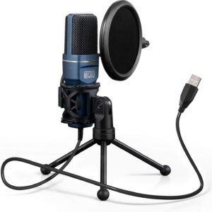 TONOR USB 麥克風 電腦 電容式 PC 電競 麥克風 配有三腳架和防噴罩 適用於串流 播客 語音錄製 相容於筆記型電腦 桌上型電腦 Windows 電腦 TC-777