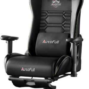 AutoFull C3 電競椅 賽車風格電競椅 天鵝絨材質 人體工學腰部支撐 可調式高背 PU 皮革 PC 椅 黑色