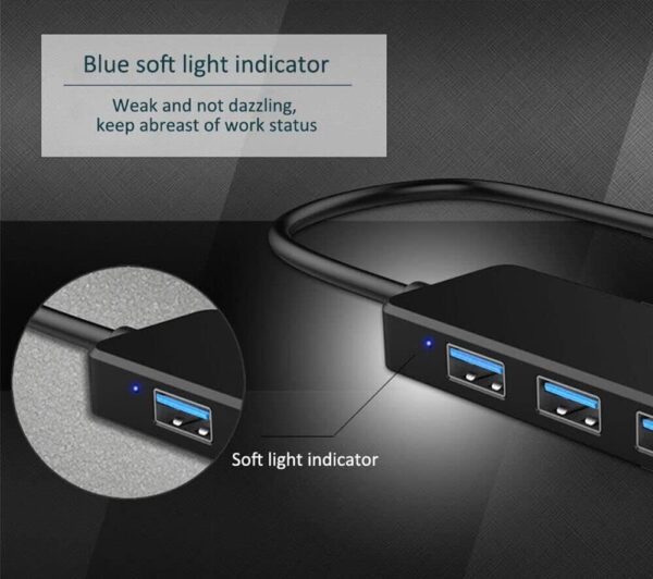 USB 3.0 集線器、VIENON 4 埠 USB 集線器 USB 分配器 USB 擴展器,適用於筆記型電腦、Xbox、快閃記憶體驅動器、HDD、主控台、印表機、相機、鑰匙串、滑鼠(不用於充電)：圖片 3