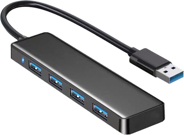 USB 3.0 集線器、VIENON 4 埠 USB 集線器 USB 分配器 USB 擴展器,適用於筆記型電腦、Xbox、快閃記憶體驅動器、HDD、主控台、印表機、相機、鑰匙串、滑鼠(不用於充電)