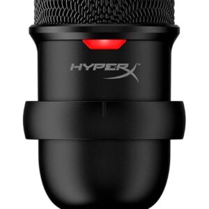 HyperX SoloCast – USB 電容式遊戲麥克風,適用於 PC、PS4、PS5 和 Mac、Tap-to-靜音感應器、心形極地圖案,非常適合串流、播客、抽搐、YouTube、不和諧,黑色