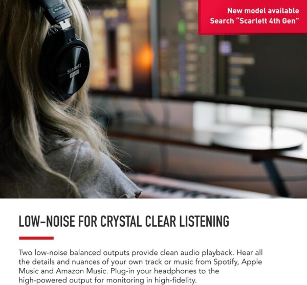 Focusrite Scarlett Solo 第 3 代 USB 錄音介面，適用於吉他手、歌手、播客或製作人—高保真、錄音室品質錄製，以及您需要錄製的所有軟體：圖片 3