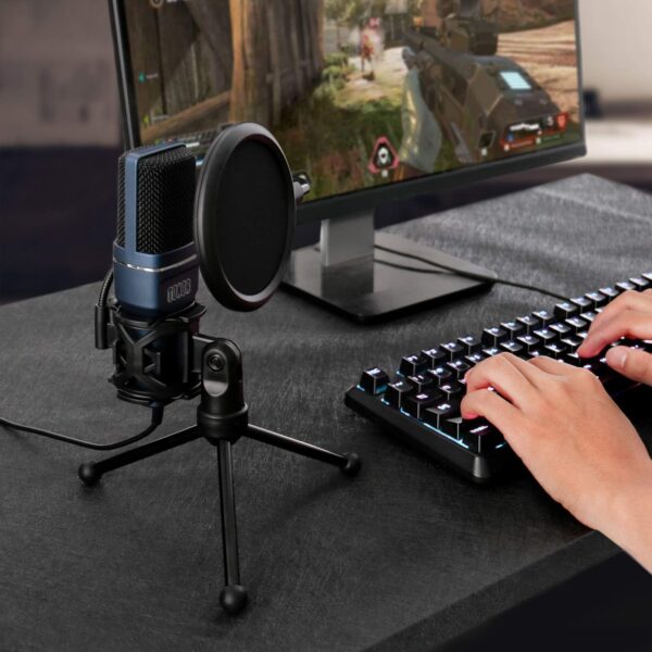 TONOR USB 麥克風 電腦 電容式 PC 電競 麥克風 配有三腳架和防噴罩 適用於串流 播客 語音錄製 相容於筆記型電腦 桌上型電腦 Windows 電腦 TC-777：圖片 2