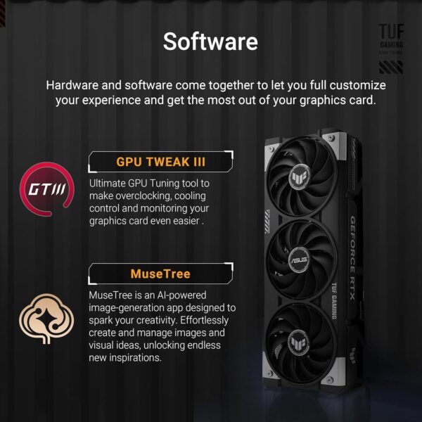 ASUS 華碩 TUF Gaming GeForce RTX ™ 5060 Ti 16GB GDDR7 OC 版遊戲顯示卡 (PCIe® 5.0、HDMI®/DP 2.1、3.1 插槽、軍用級元件、保護 PCB 塗層、軸向技術風扇)：圖片 8